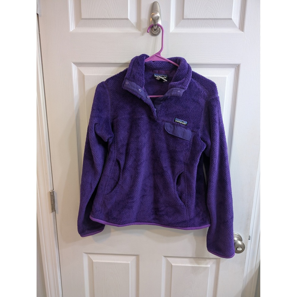 Patagonia Fleece Re-Tool Pullover Snap T Purple Women's - Size S